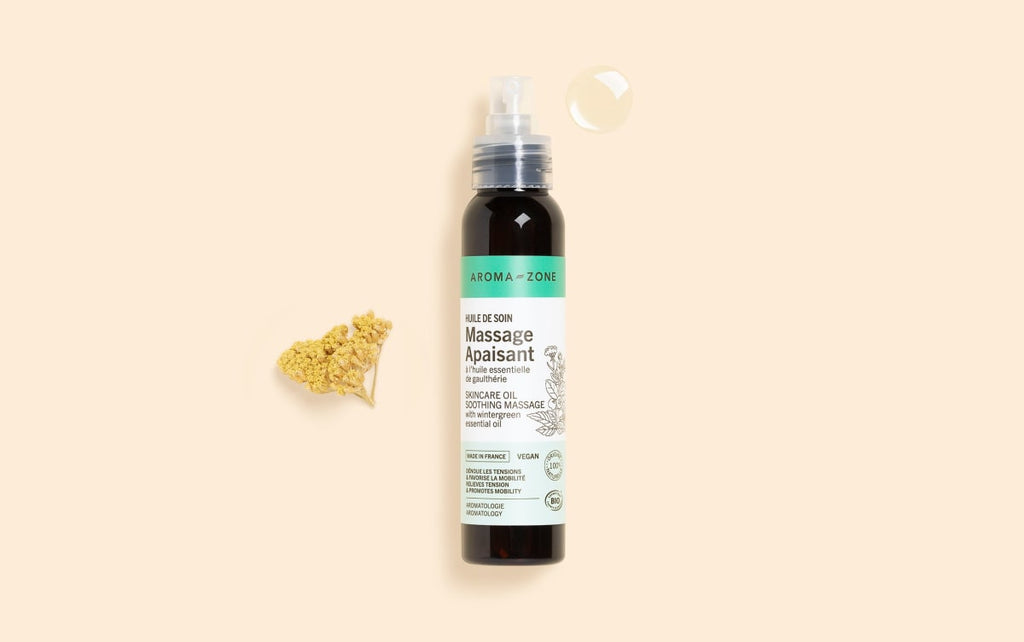 Soothing organic body massage oil