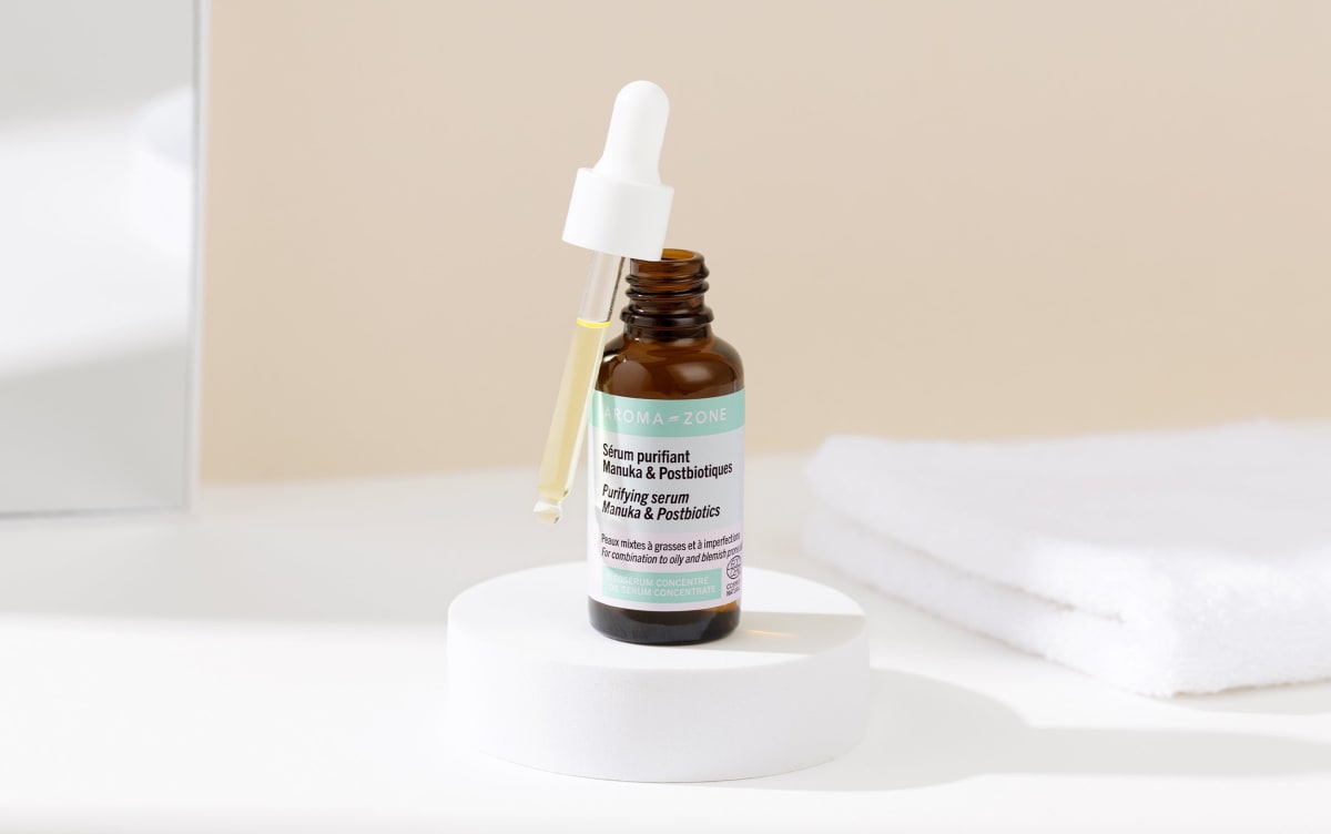 Manuka and Postbiotics Purifying and Balancing Serum Concentrate - Aroma Zone - Image 2